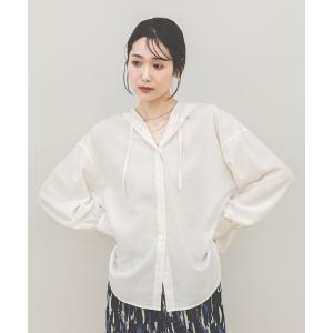 「GLOBAL WORK」 長袖シャツ MEDIUM オフホワイト レディース