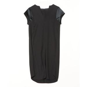 「JIL SANDER NAVY」 半袖ワンピース 34 ブラック レディース