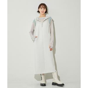 「A + TOKYO」 ノースリーブワンピース 1 オフホワイト レディース