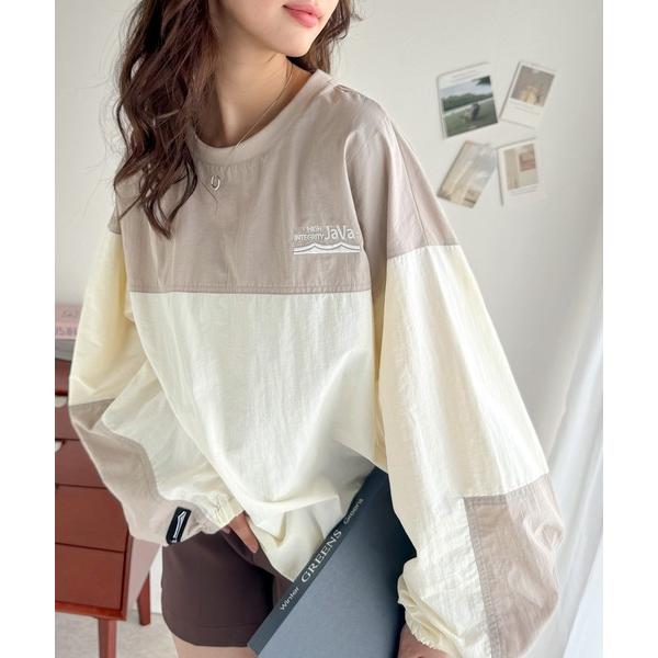 「Java」 長袖ブラウス X-LARGE グレイッシュベージュ レディース
