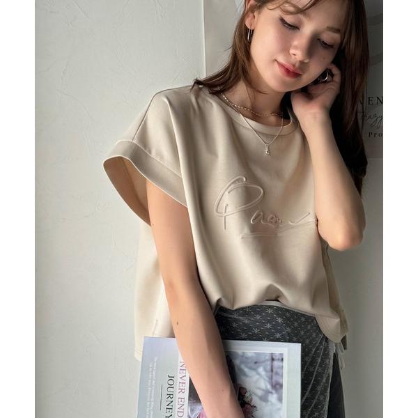 「Java」 半袖Tシャツ MEDIUM ライトベージュ レディース