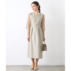 「AIMER」 7分袖ワンピース LARGE ベージュ レディース