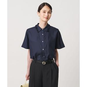 ブラウス シャツ 半袖 ミニフリル シャツ レディース