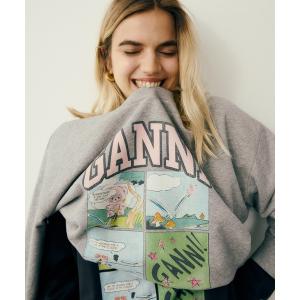トレーナー スウェット 「GANNI for ADAM ET ROPE'」別注Isoli Crewneck BD Oversized レディース