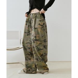 パンツ ヴィンテージライクカモルーズパンツ レディース