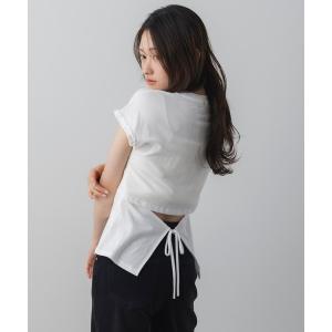tシャツ 半袖 フリルスリーブデザインTシャツ レディース