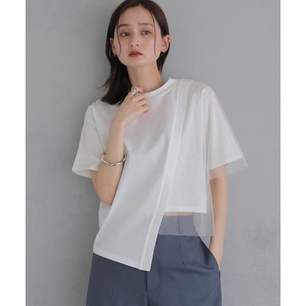 tシャツ 半袖 「＆ｇ'aime 」チュールレイヤードT　Tulle Layered Tee レディ...