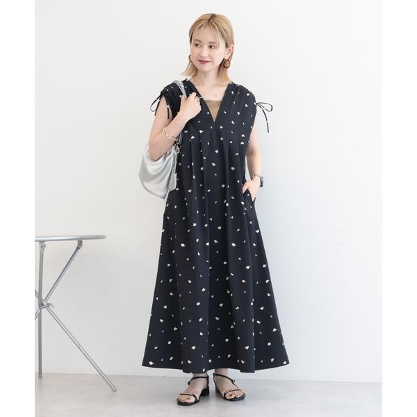ワンピース 夏 「マルチ機能」Vネックドロストショルダーワンピース