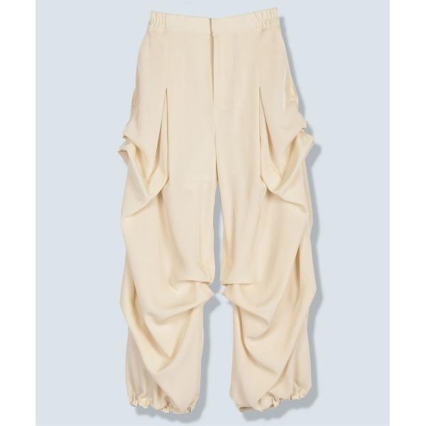 ワイドパンツ カーゴパンツ 「OMMO(オーエムエムオー)」DLAPE TUCK PT/ドレープタッ...