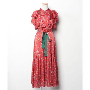 「KEITA MARUYAMA」 花柄ノースリーブワンピース「Lily Brownコラボ」 1 レッド レディース