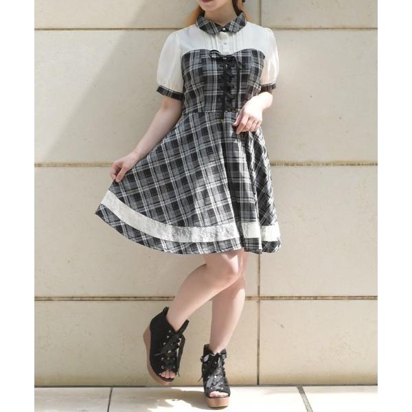 「axes femme」 半袖ワンピース FREE ブラック レディース