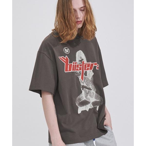 「SeeSew」 半袖Tシャツ M チャコールグレー メンズ