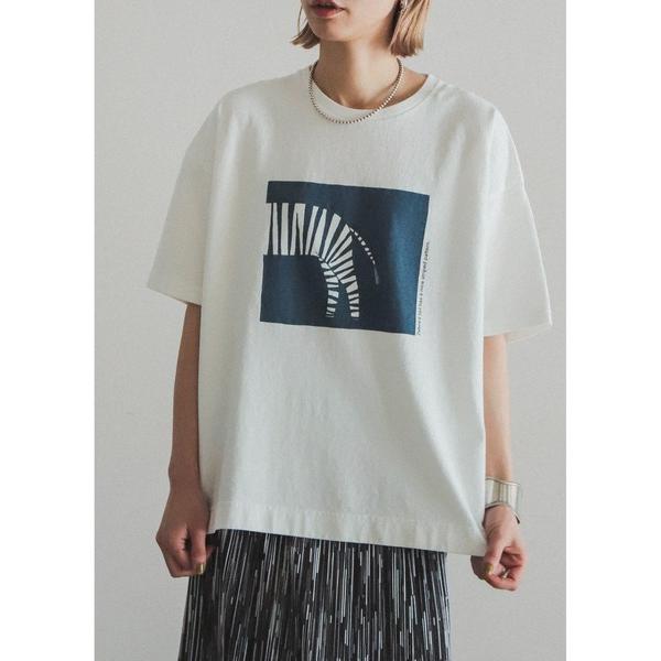 「FIL DE FER」 半袖Tシャツ FREE ホワイト×ブルー レディース
