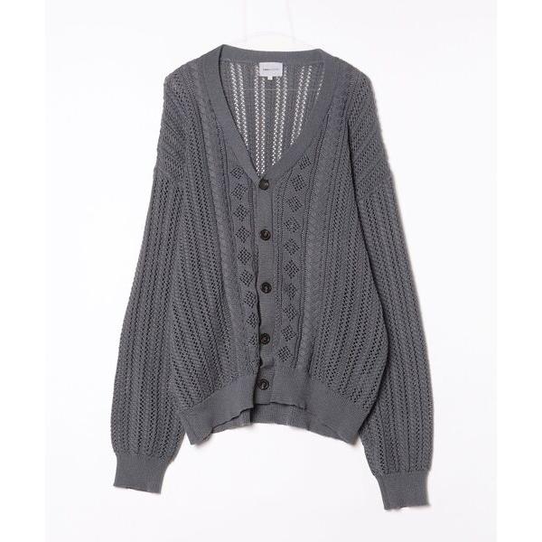 「EMMA CLOTHES」 ニットカーディガン L グレー メンズ