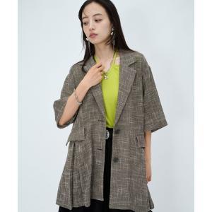 ジャケット テーラードジャケット シャープ＊バックボタンオーバージャケット(HARE) レディース