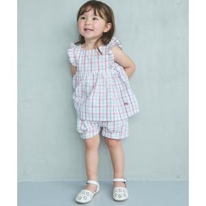 ワンピース 「藤本美貴コラボ」GIRLSチェックセットアップ キッズ 子供服 女の子