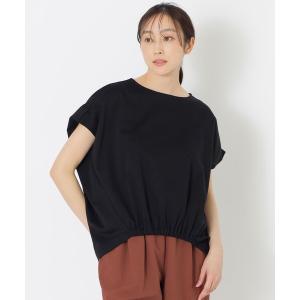 tシャツ 半袖 ギャザーコクーンプルオーバー レディース