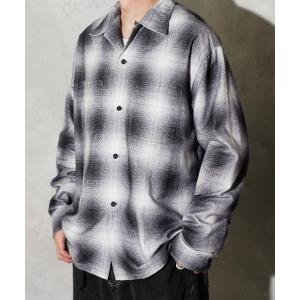 シャツ TOWNCRAFT / タウンクラフト PRINTED COTTON NEL OMBRE CHECK SHIRT プリンテッド コットンネル オンブレチェック シャツ メンズ
