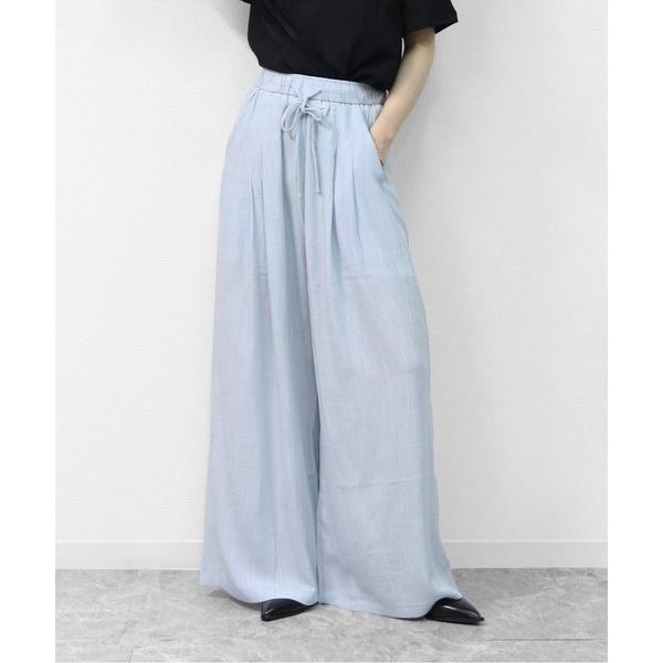 ペチパンツ ワイドパンツ パンツ リネン混エアリーパンツ　とろみイージーワイド　「インナーペチパンツ...