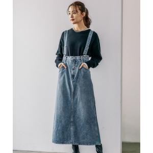 「GLOBAL WORK」 デニムスカート FREE ブルー レディース