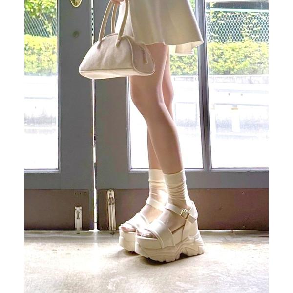 「R&amp;E」 フラットサンダル LL アイボリー レディース