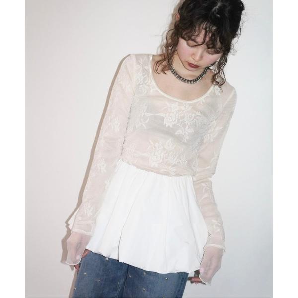 「musubore」 長袖カットソー FREE アイボリー レディース