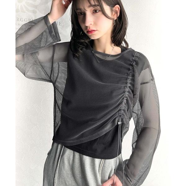 「Java」 長袖カットソー LARGE グレー レディース