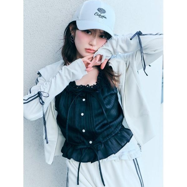 「SNIDEL」 ジップアップパーカー F ホワイト レディース