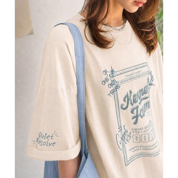 「Java」 半袖ワンピース MEDIUM アイボリー レディース