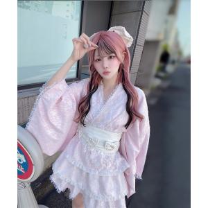 浴衣 「ワンピースタイプ」レースのプリンセス浴衣ドレス レディース