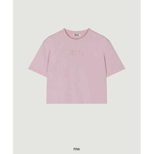 tシャツ 半袖 GRVR APPLIQUE T-SHIRT レディース