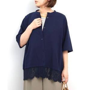 ブラウス シャツ 「L〜6L 大きいサイズ」レースヘムチュニックシャツ レディース