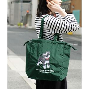 トートバッグ アニマル刺繍巾着トートバッグ レディース