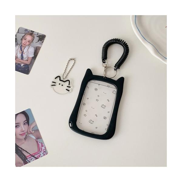 パスケース 「Bls」「ZA」「Bling Leads」クリアデザイン ねこパスケース(BL)