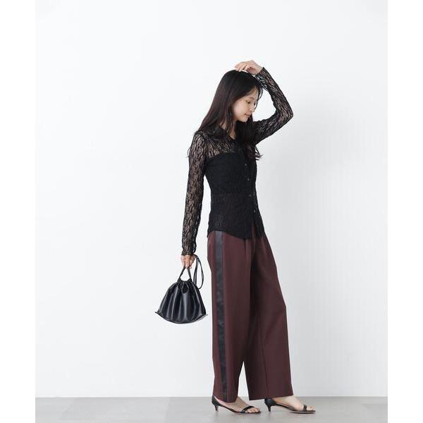 ワイドパンツ パンツ サイドラインパンツ レディース