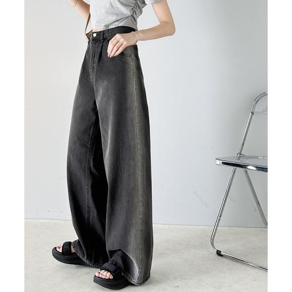 「Java」 デニムパンツ MEDIUM ブラック レディース