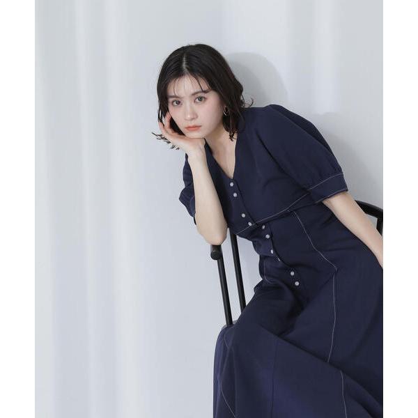 「NATURAL BEAUTY BASIC」 半袖ワンピース MEDIUM ブルー系その他6 レディ...