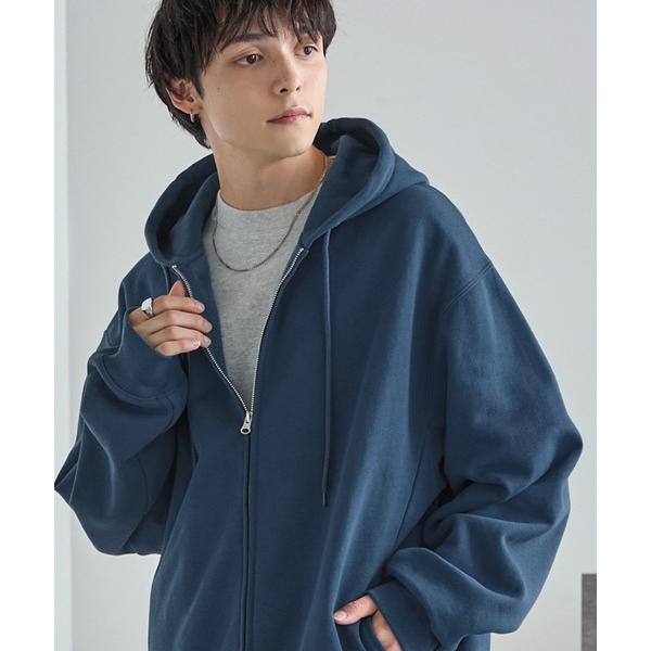 「MONO-MART」 ジップアップパーカー M ダークブルー メンズ