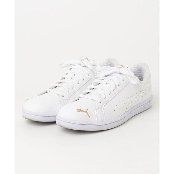 「PUMA」 ローカットスニーカー 25.5cm ホワイト×ゴールド メンズ