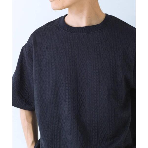 tシャツ 冷感+速乾 ジャカード Tシャツ メンズ