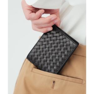 二つ折り 二つ折り財布 財布 イントレチャート レザー 2つ折りウォレット（WEB限定） メンズ