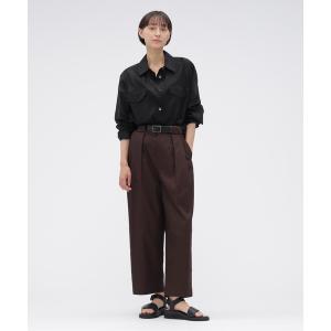 ワイドパンツ パンツ SOFT BRUSHED COTTON TWILL レディース