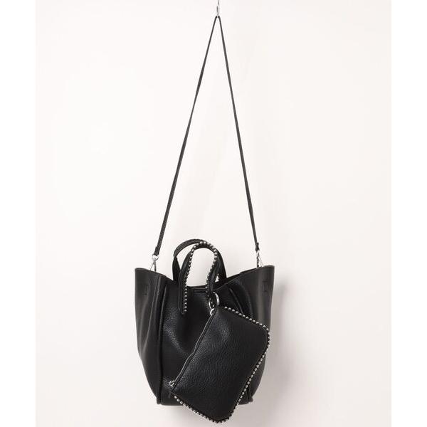 トートバッグ カシュカシュ cachecache / ミニショルダー付ボールチェーン2wayトートバ...