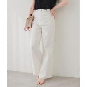 ジーンズ デニム デニムパンツ ゆるストレートストレッチセルフカットデニム レディース