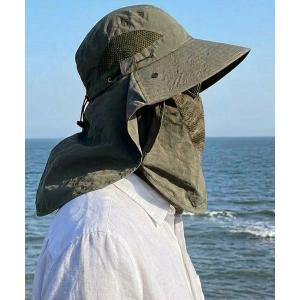 帽子 ハット uvカット 紫外線カット 帽子 ハット UVカット 夏 2WAY 取り外し可能なマスク付き/男女兼用 サファリハット アウトドア 紐付き 日除けタレ 万…