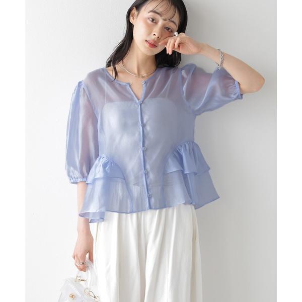 ブラウス シャツ 夏 シアーティアードブラウス レディース