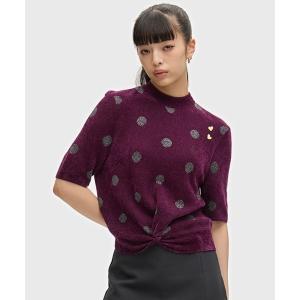 フレッドペリー tシャツ 半袖 Amy Winehouse Polka Dot Knitted Top／エイミー・ワインハウス ポルカドットニットトップ レディース