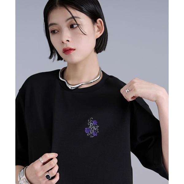 tシャツ ロゴ刺繍ポンチTシャツ メンズ レディース