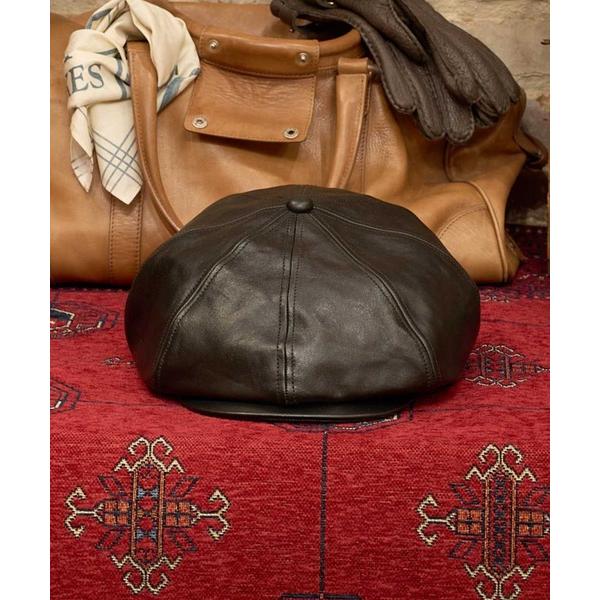 帽子 キャスケット メンズ DRIFTER LEATHER CASQUETTE メンズ