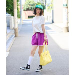 パンツ Piping Nylon Wide Easy Shorts / パインピング ナイロンワイドイージーショーツ レディース 韓国 レディース 2026年 夏 夏服 レディース